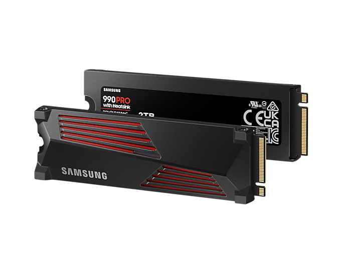 Samsung 2TB 990 PRO w/Heatsink MZ-V9P2T0CW M.2 2280 PCIe Gen4 x4 SSD