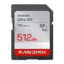 SanDisk 512GB Ultra Go SD Card (CL10 UHS-I Full HD 190MB/s) SDSDUGN-512G-GN6IN 772-4803