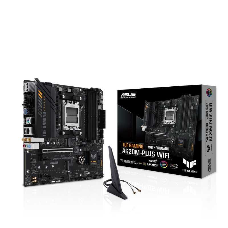 ASUS TUF GAMING A620M-PLUS WIFI DDR5,Socket AM5 mATX Motherboard