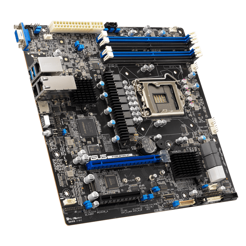 ASUS P12R-M-10G-2T Intel C252, LGA 1200 mATX Server Motherboard
