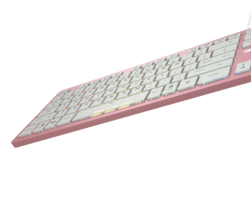 Cougar Vantar AX Pink (pink) all-aluminum CNC scissor-foot RGB keyboard 