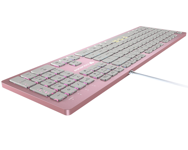 Cougar Vantar AX Pink (pink) all-aluminum CNC scissor-foot RGB keyboard 