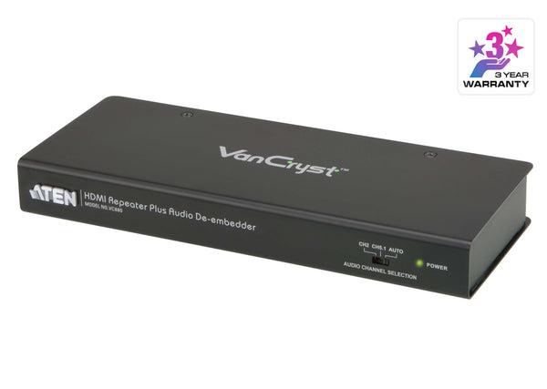 ATEN VC880 HDMI Repeater w/Audio De-Embedder, 1920x1200/1080p, 15m