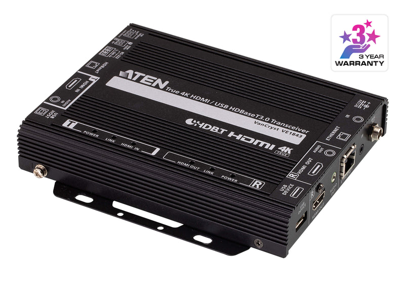 ATEN VE1843 True 4K HDMI/ USB HDBaseT 3.0 Transceiver, True 4K@100m