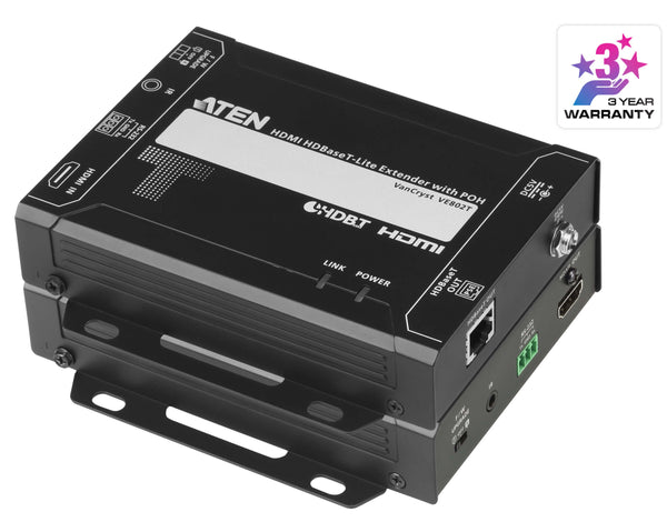 ATEN VE802 HDMI HDBaseT-Lite Extender w/PoH &amp; IR Control, 4kx2k/1080p, 70M max