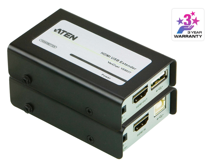 ATEN VE803 HDMI 1.3b Cat 5/6 USB Extender, 1920x1200/1080p, 60/40M max