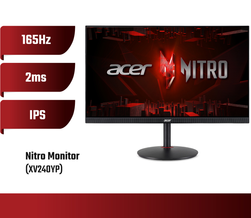 Acer 23.8" XV240Y M3bmiipx 180Hz FHD IPS (16:9) Gaming Monitor