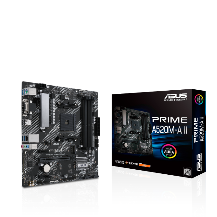 ASUS PRIME A520M-A II DDR4,AM4 Socket mATX Motherboard