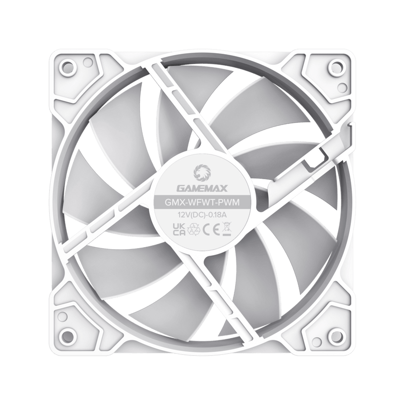 Gamemax 120mm White 白色 PWM Fan (GMX-WFWT-PWM)