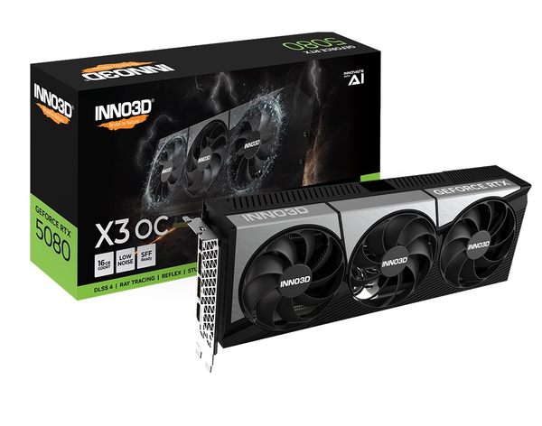 (少量現貨) INNO3D GeForce RTX 5080 X3 OC 16GB GDDR7 (N50803-16D7X-17603930)