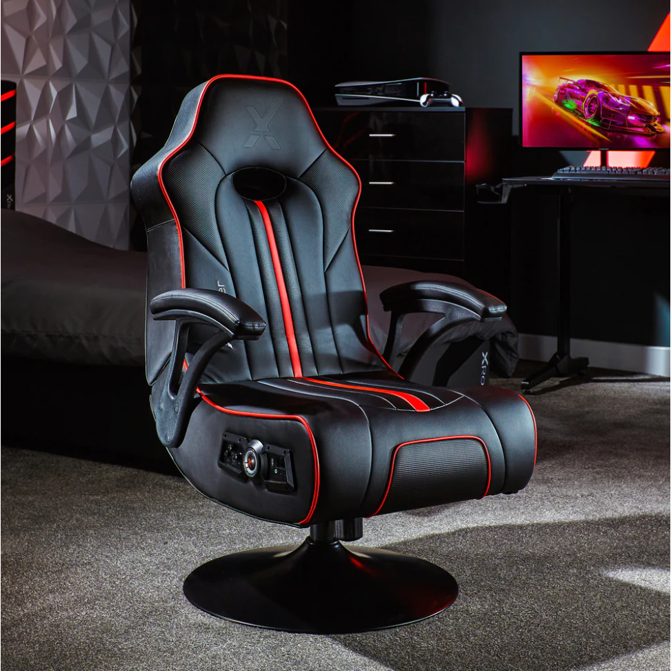 X Rocker Gaming Chair Super Price in May X Rocker Torque 2.1 Dual Pedestal Waist Vibration Ergonomic Gaming Chair Black direct delivery from the