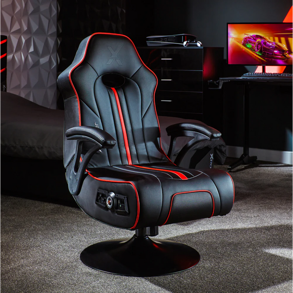 [X Rocker Gaming Chair Super Price in May] X Rocker Torque 2.1 Dual Pedestal Waist Vibration Ergonomic Gaming Chair - Black (direct delivery from the agent)