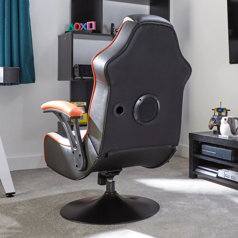 【X Rocker電競椅5月份超筍價】X Rocker Torque 2.1 Dual Pedestal 腰部震動人體工學電競椅 - White 白色 (代理直送)