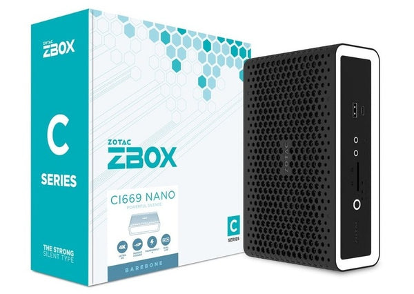 ZOTAC ZBOX CI669 nano Barebone mini computer (i7-1355U/DDR5 x 2/M.2 Slot x 1) ZBOX-CI669NANO
