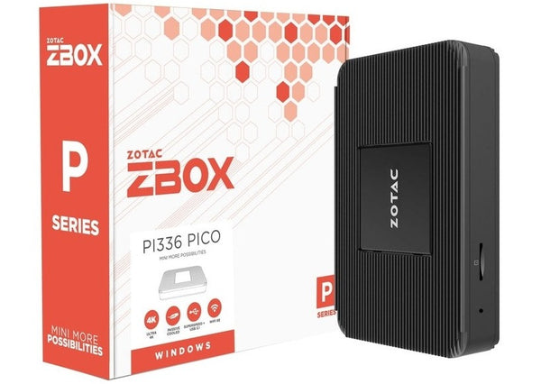 ZOTAC ZBOX PI336 pico Mini PC (Intel Celeron N6211/4GB/128GB/Windows 11 PRO) ZBOX-PI336-W4C/W5C