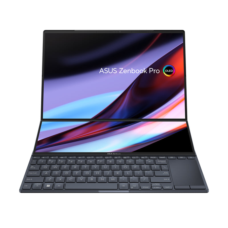 ASUS Zenbook Pro 14 Duo - Black / 14.5 + 12.7 Touch / 3K 2880x1800, OLED / i9-13900H / 32G / 1TB SSD / RTX4050, 6GD6 / W11H (2 years warranty) - UX8402VU-OLED-TB9077WT 