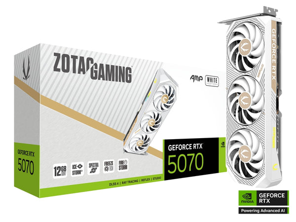 ZOTAC GeForce RTX 5070 AMP White Edition 12GB GDDR7