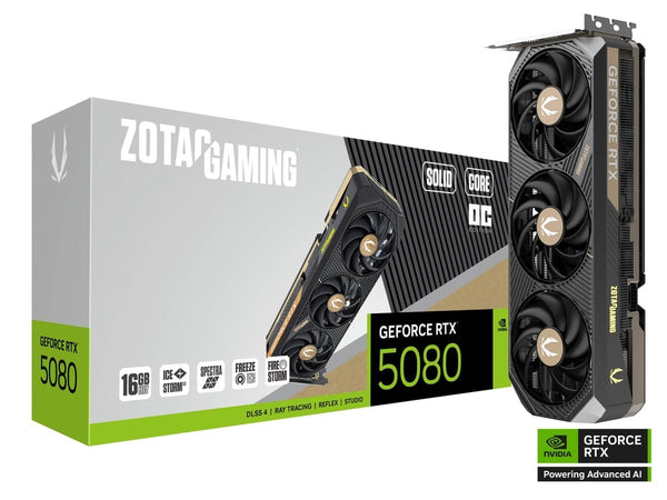 ZOTAC GAMING RTX 5080 SOLID CORE OC 16GB GDDR7 ZT-B50800J2-10P