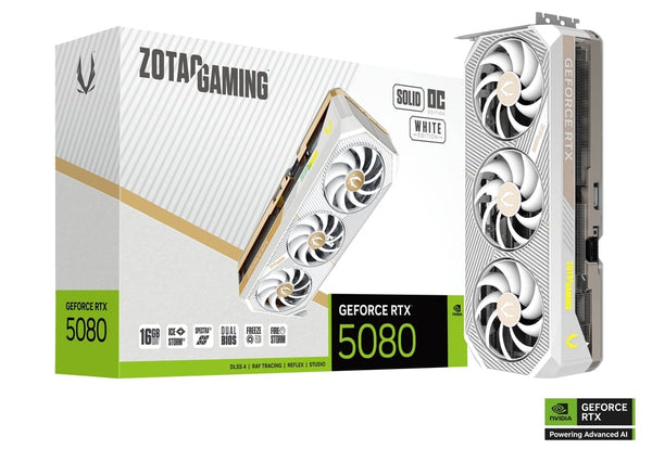 【電腦節搶購貨】ZOTAC GAMING RTX 5080 SOLID OC WHITE 白色 16GB GDDR7 ZT-B50800Q-10P