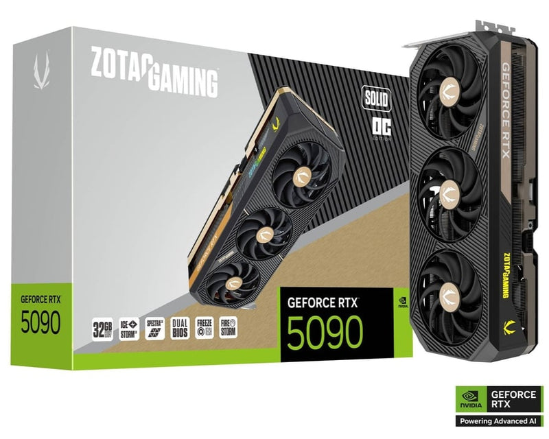 ZOTAC GAMING GeForce Series RTX 5090 SOLID OC 32GB GDDR7 ZT-B50900J-10P
